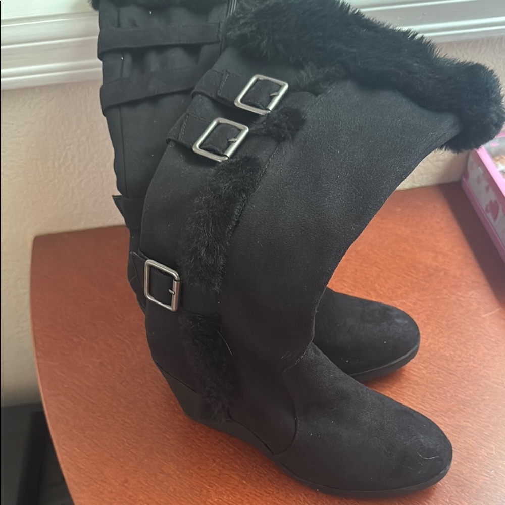 Canyon River Blues Black Winter Boots with Buckle Straps